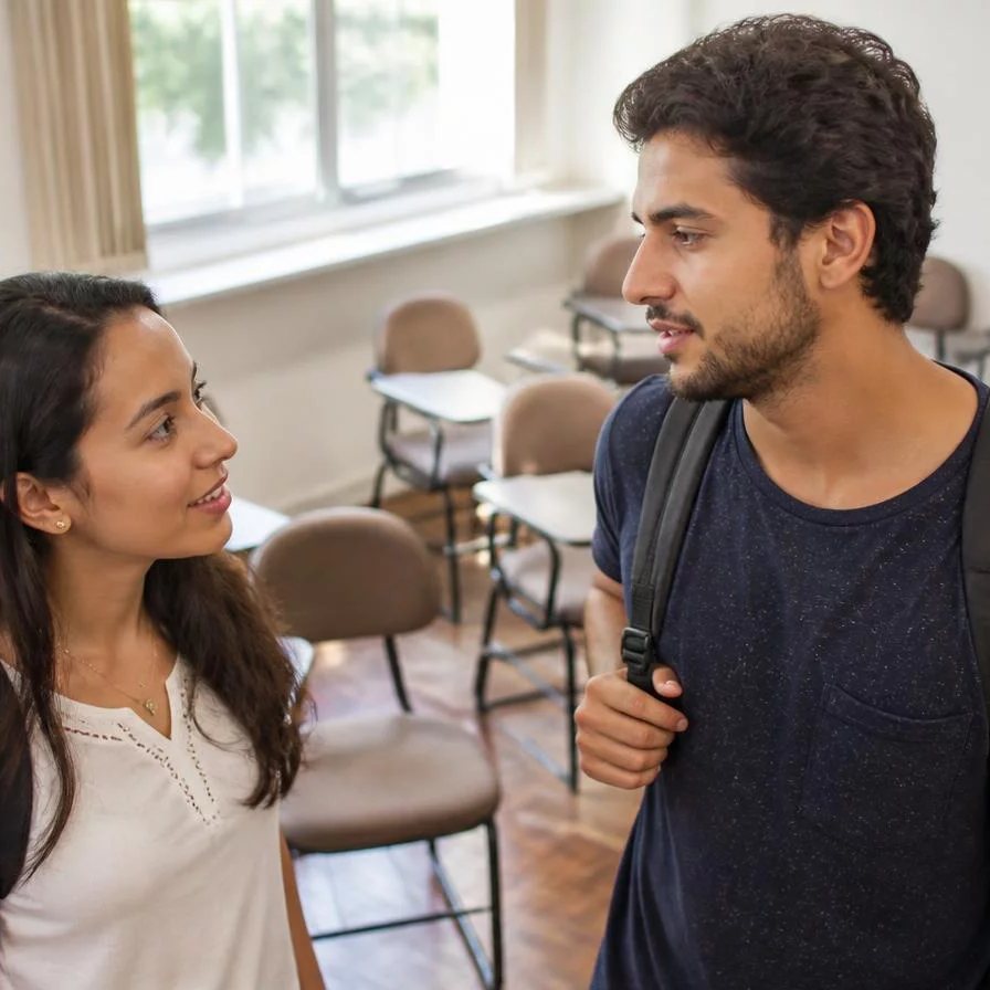 Time reunido em volta de folhas impressas com os itens da pauta do dia